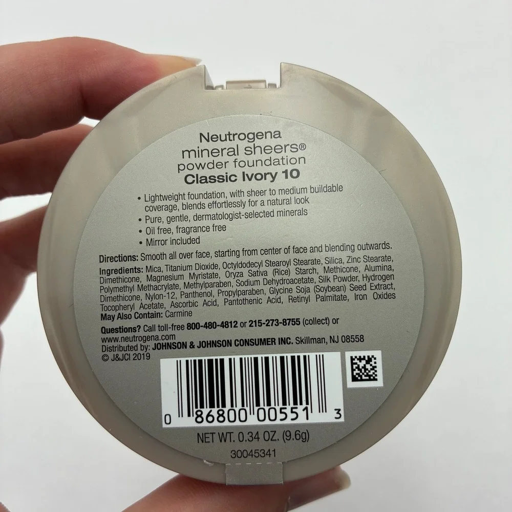 Neutrogena Mineral Sheers Powder Foundation Classic Ivory 10 0.34oz New